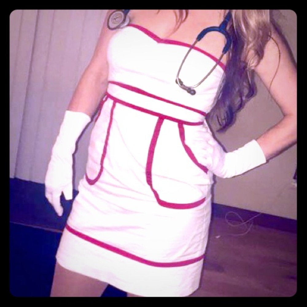 White mini dress